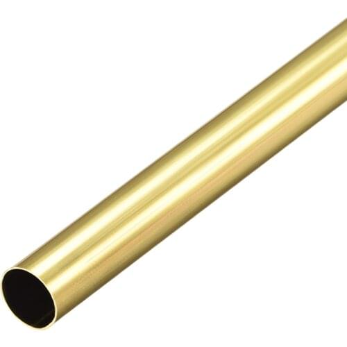 Uxcell Brass Round Tube 300mm Length 10mm OD 0.2mm Wall Thickness Seamless Straight Pipe Tubing