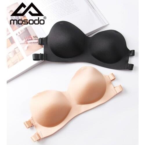 Mosodo Sexy Strapless Bras Push up Invisible Bra for Backless Dresses Brassiere Seamless Bralette Women Underwear Lingerie