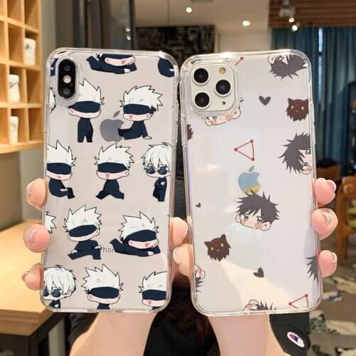 PXCEHNG Anime jujutsu kaisen Phone Case For iPhone 12 Mini 11 Pro XS Max X XR 7 8 Plus
