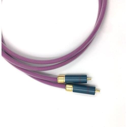 Hifi RCA Cable Hi-end CD Amplifier Interconnect 2RCA to 2RCA Male Audio Cable