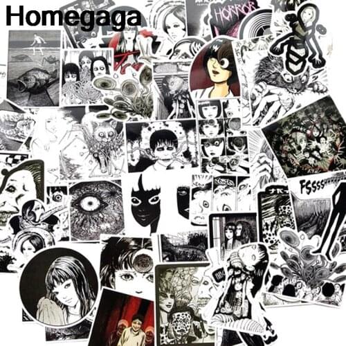 Homegaga 56pcs Junji Itou Tomie Pvc Sticker For scrapbooking car Luggage Skateboard Phone Laptop Wall Guitar Stickers D2179