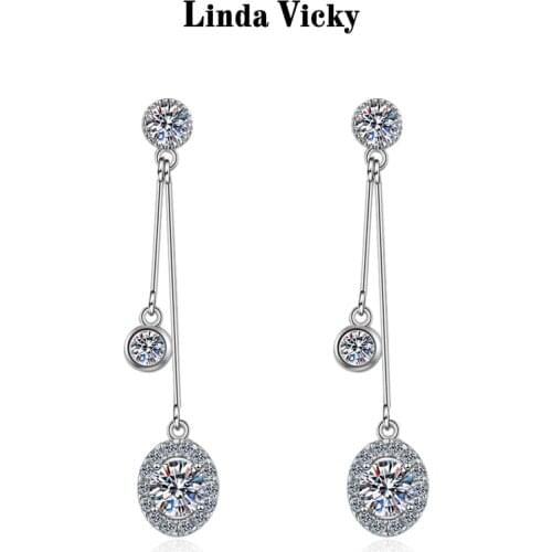 Perfect Cut VVS1 Moissanite Earrings Pass Test Diamond Stud Fashion Luxury Wedding Jewelry Women 925 Sterling Silver Eardrop