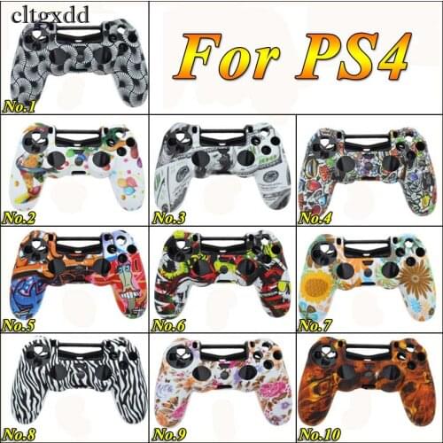Cltgxdd Camouflage Silicone Protective Skin Cover Case for Sony Playstation PS4 for Dualshock 4 Game Gamepad Joystick