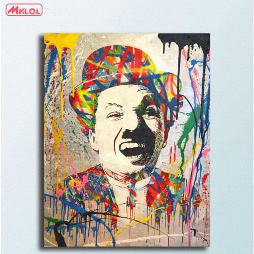 Large size wall art Charlie pop Canvas Painting For Living Room Home Decoration Oil Painting On Canvas Wall Painting No Frame