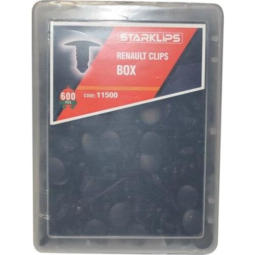 Set Box Clip Hood Isolated 7703077117 Renault 600 Parts + Car fastener for-Push Pin-Trim Rivet