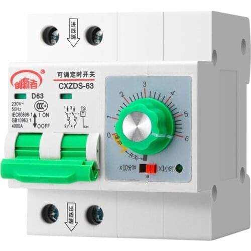 Water Pump Timing Switch Controller 220V High-power Timer Automatic Power-off Timer Circuit Breaker Time-controlled Socket 6hour