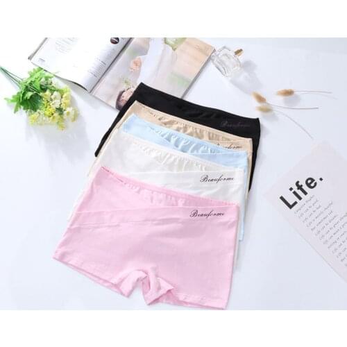 Summer pregnant womens safety pants plus size low waist criss cross underwear cotton pregnancy under bump panties