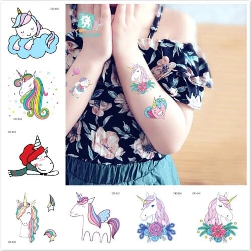 LOLEDE 1pcs Kids Cute Cartoon Unicorn Color Paper Toys Children Art Craft DIY Educational Toys Craft Toys