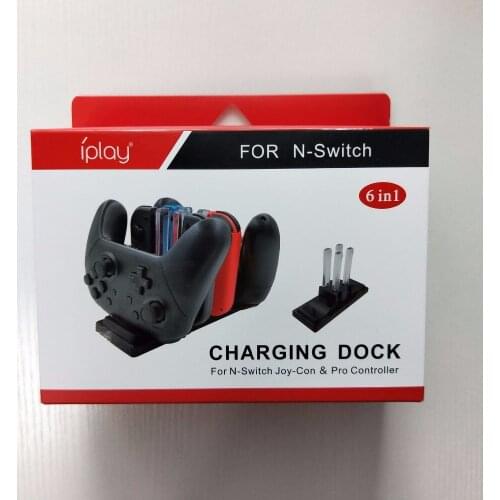Multifunction Charging Dock 4 LED Charger Stand for Nintend Switch & Dual Charge Station for NS Pro Wireless Joy Controller Pad