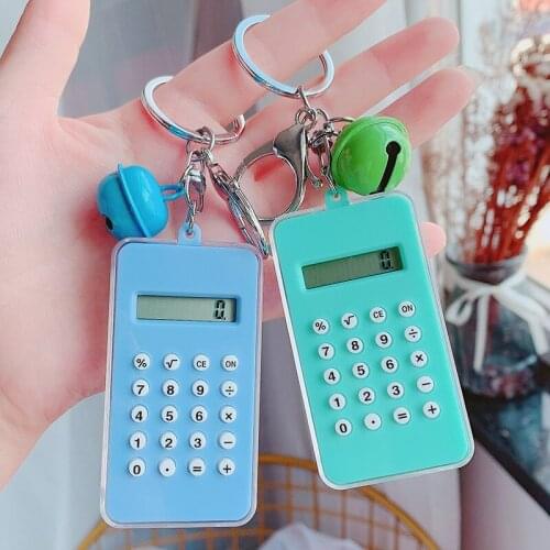 Cartoon Keychain Female Cute Calculator Keyring Car Key Pendant Charm Game Key Chain Student Bag Pendant Keyfob