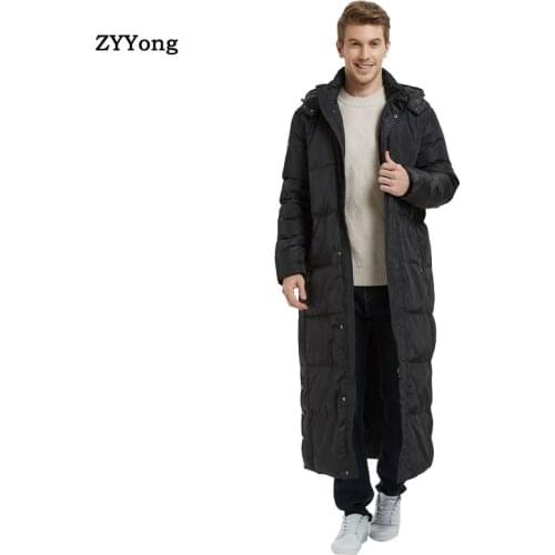 2020 Mens Super Long Coat Winter Knees Long Section Thick Large Size High-end Business Mens Outdoor Winter Jacket Size S-5XL