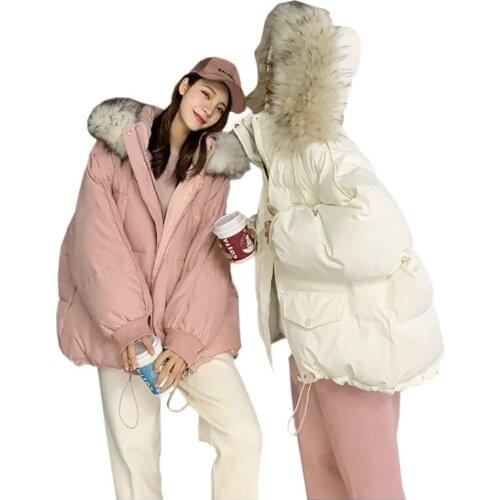 Winter Jacket Womens Parkas Long Sleeve Fur collar Hooded Padded Jacket 2020 new Winter Jacket Thick warm Female Plus size S-XL