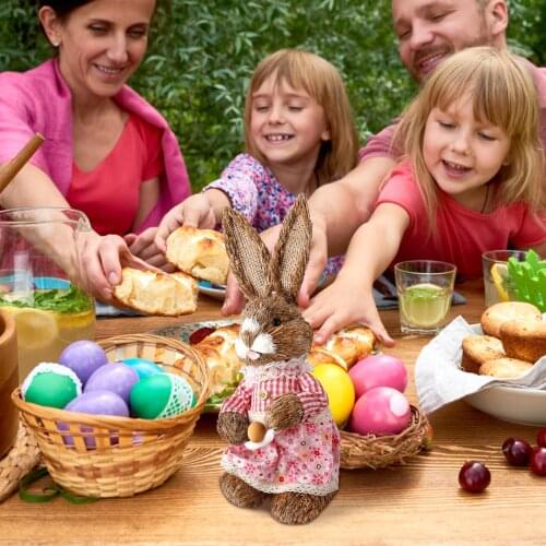 Easter Simulation Rabbit for Party Window Home Decor Photography Prop Garden Rabbit Easter Theme Party Decor Party Supplies