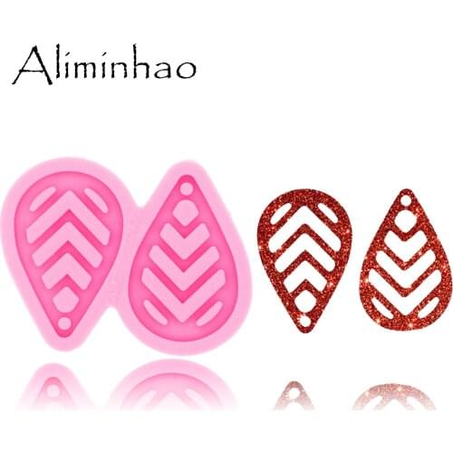 DY0493 L/M/S Hollow Tassel Tear Drop Hoop Earrings DIY Epoxy Silicone Molds Fashion Jewelry Resin Craft Mould