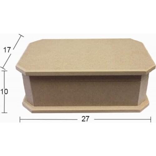 KU371 Rectangle Flat Box, Can Be Painted Wood Mdf Box