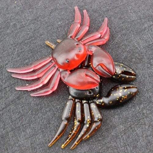 2pcs Lifelike Artificial 7.5cm 7.3g Soft Fishing Lures Crab Bait Fishing Accessory Tool Fake Lures Pesca beach fishing fish