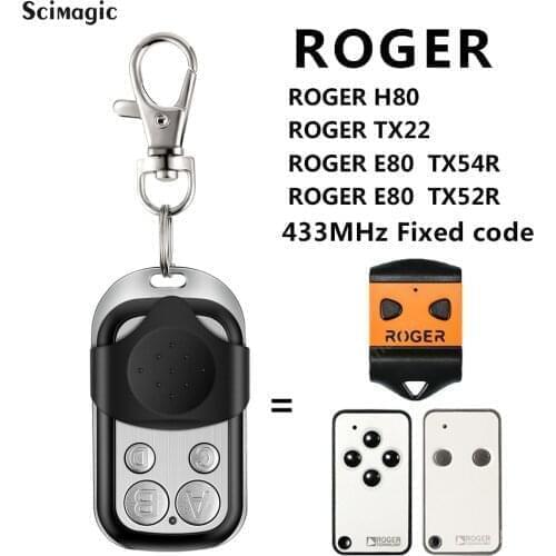 ROGER H80 TX22 remote garage door opener barrier gate control ROGER TX54R TX52R remote control garage door 433,92Mhz gate