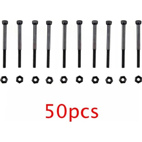 50PCS M2 Hexagonal Screw With Nuts M2*25mm Half Threaded Screws Spare Part For Tamiya Mini 4WD Racing Car Model