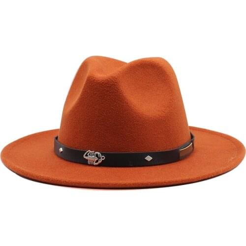 Seioum Brim Felt Hat for Women Vintage Trilby Cap Autumn Winter Fedora Men Jazz Panama Cappello Donna Elegante