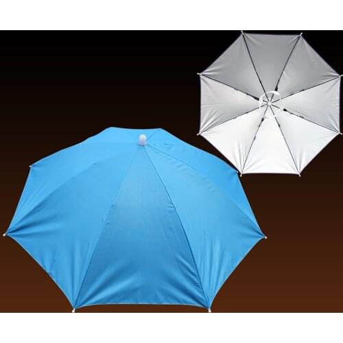 Foldable Novelty Umbrella Sun Shading Hat For Golf Fishing Camping Dress Muticolor Cap Outdoor Umbrella hat Personality style