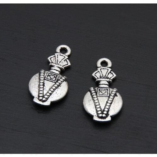 30pcs Silver Color Special Perfume Bottles Charms Womens Gift Pendant Jewelry Making DIY Handmade Craft Accessories A3404