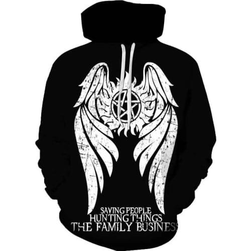 Supernatural Men Women Hoodies Hooded Casual Hip Hop Streetwear Long Sleeves Sweatshirts Boys Girls Autumn Tops Coats