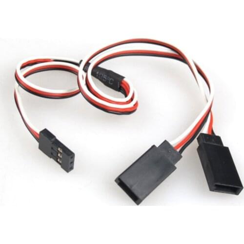 HOBBYMATE 500mm 19.7" Length RC Servo Extension Cable Y-Lead 3-Pin Wire Male & Female (5 Cables /Pack)