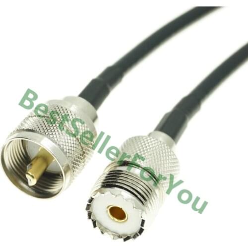 UHF Male PL259 PL-259 to UHF SO239 SO-239 Female WiFi Radio RG58 Jumper Pigtail Coaxial Cable