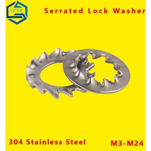 External Toothed Gasket Serrated Lock Washer Internal Tooth Lock Washers 304 STainless Steel Washers Lock Washer GB862