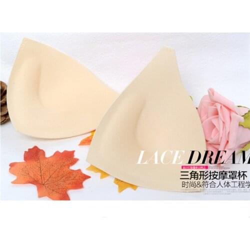 10 pairs massage Knead bra pads wedding dress and swimsuit sponge chest lift bra pads cups insert accessory in skin color