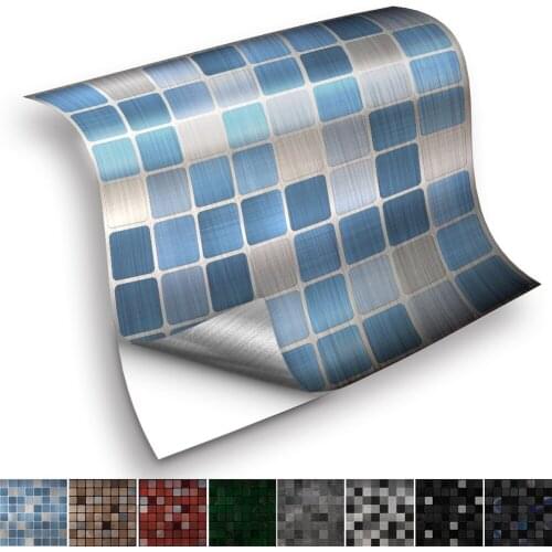 10x10cm 25/50/100 Pcs Tiles Mosaic Pattern Wall Sticker Kitchen Wall Decoration Sticker Bathroom Shower Wall Waterproof Sticker