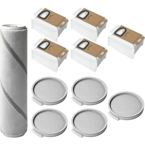 11Pcs Dust Bag Roller Brush Filter for Mijia SCWXCQ01RR H6 Handheld Vacuum Cleaner Accessories Replacement Brush Filter