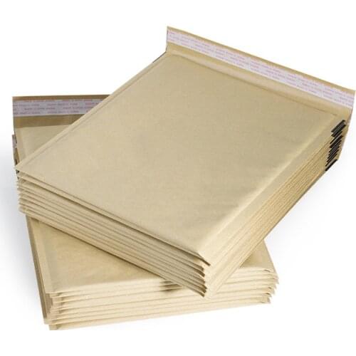 30Pcs Natural Kraft Bubble Mailer Waterproof Bubble Envelopes Bag Padded Shipping Bags With Bubble Logistics Courier Bubble Bags