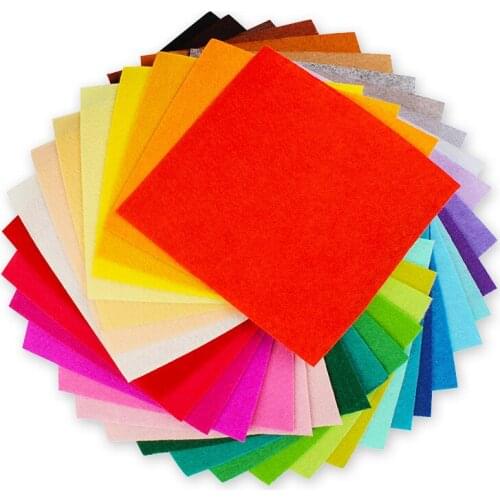 40pcs/Lot Mix Colors Non Woven Felt Fabric 1mm Thickness DIY Handmade Decoration For Home Decor Gift Party Crafts Accessories