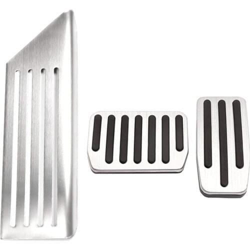 Aluminum Alloy Silver Car Pedal Foot Pedal For Tesla Model 3 Auto Parts Fuel Accelerator Gas Rest Pedal Cover Car Styling
