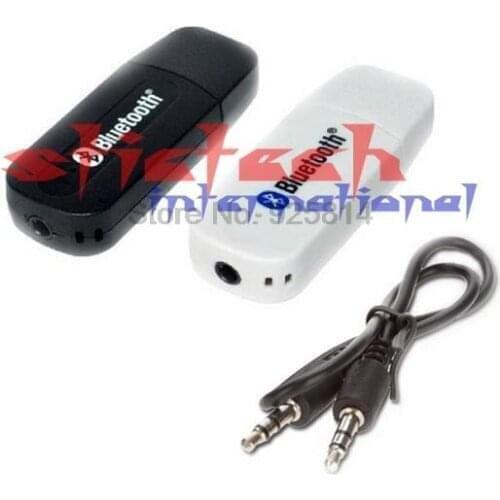 By dhl or ems 100pcs Free shipping USB Bluetooth Music Receiver adapter 3.5mm stereo audio receiver Bluetooth audio receiver