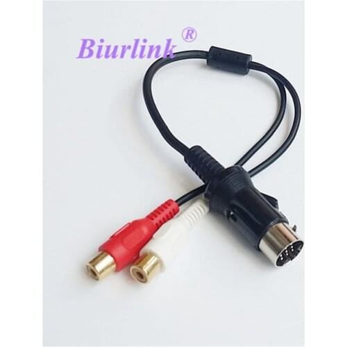 Biurlink Car Radio External Audio Cable Adapter for Kenwood 13-Pin