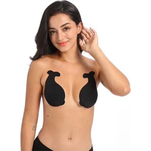 Silicone Self Adhesive Magic Push Up Strapless Invisible Bras Backless Women Lady Underwear Breathable Seamless Dolphin Bras