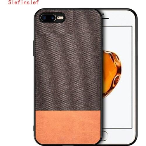For iphone 11 Pro Masx Case Luxury Splicing Cloth Woven Design With PU Leather Cover For iphone 7 8 Plus Phone Back Cases Cover