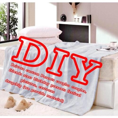 Dropship Custom DIY Flannel Blankets for Beds Printed Send Boyfriend Girl Friend Birthday Gift Festival Home Textile Throw