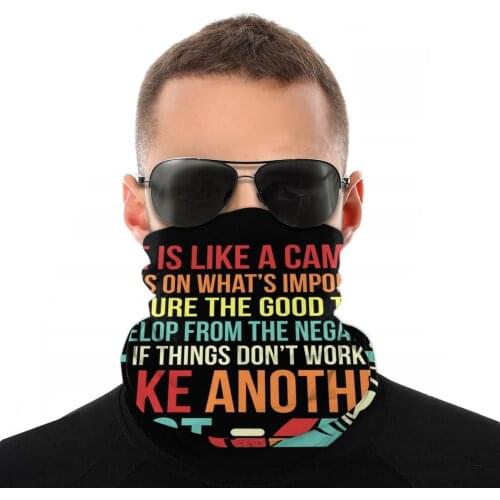 Camera Magic Scarf Half Face Mask Men Women Halloween Tube Mask Seamless Bandana Versatility Headwear Cycling Hiking