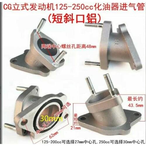 Motorcycle Pit Dirt Bike PZ30 Carb Carburetor aluminum Mainfold Adapter Bevel Inlet Intake Pipe For 200cc 250cc 300cc engine ATV