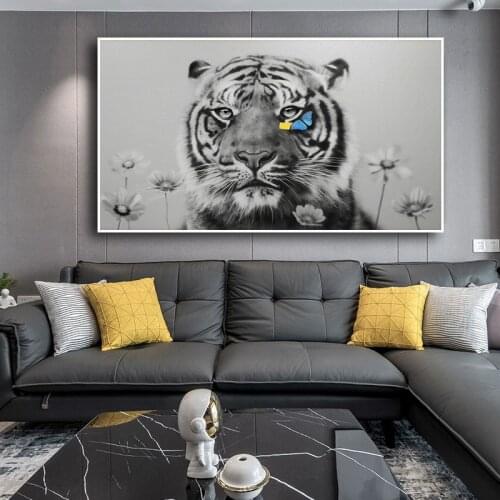 Animal Art Tiger Canvas Painting On The Wall Art Posters and Prints Wall Pictures for Living Room Home Wall Cuadros Decoration