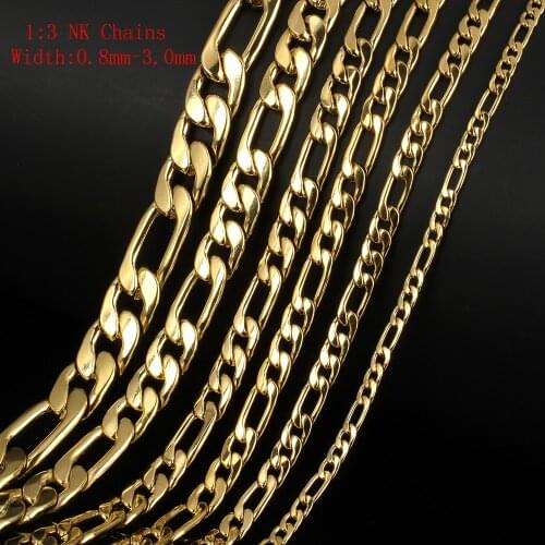 Refine Stainless Steel Men Jewelry Set 2016 Fashion gold Color Stainless Steel Necklace Bracelet Sets For Womens Mans Chain