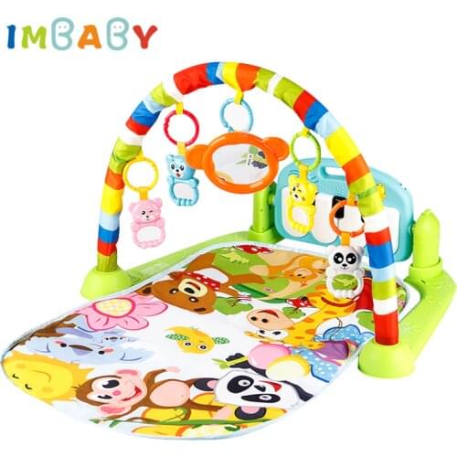 IMBABY Baby Activity Gym Developing Mat Gym Piano Baby Play Mat Kids Rug Educational Carpet Playmat Baby Gym