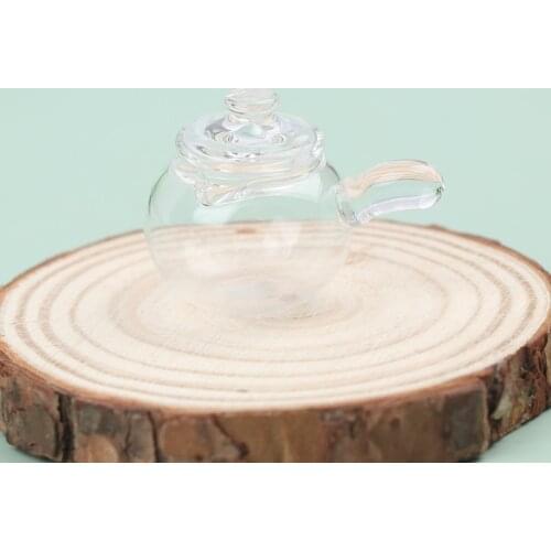 1:12 Scale Dollhouse Miniature Glass Milk Pot Cold Kettle Doll House DIY Decoration Charm Food Toy