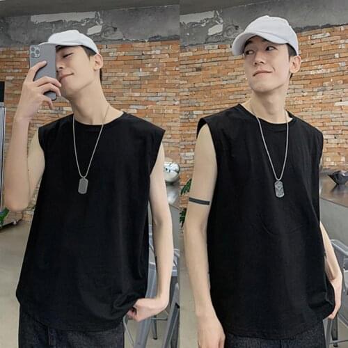 Tank Top Comfortable Breathable Polyester Fiber O Neck Tank Top for Dating майка мужская