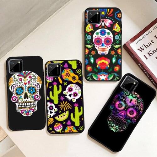 Mexican Skeleton Tattoo Sugar Skull Phone Case For Oppo Reno2 Z 2Z A1k 3s 71 83 Realme5 XT R9S Plus 15 17 Pro F11 11pro