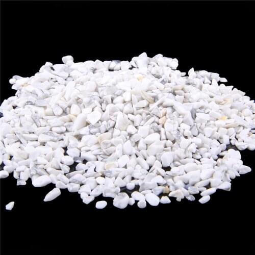 Natural Howlite Chip Beads Irregular Undrilled Healing Chip Stone For Jewelry making Fish Tank Bonsai Decoration Garden DIY