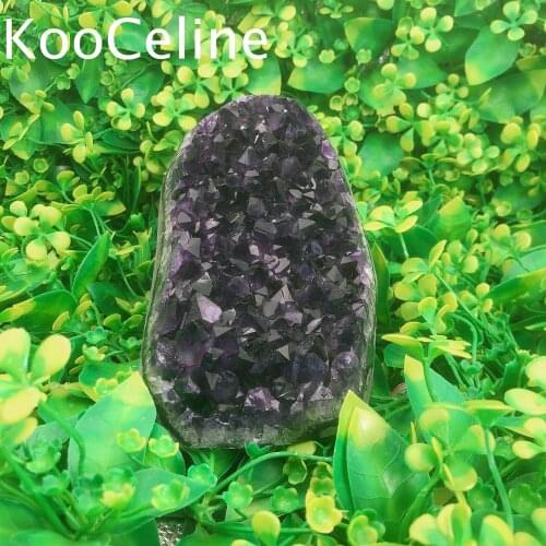 AAAAA Natural Crystals Quartz Dark Amethyst Cluster Freeform Energy Reiki Stones Room Aquarium Decoration Accessories Gemstone